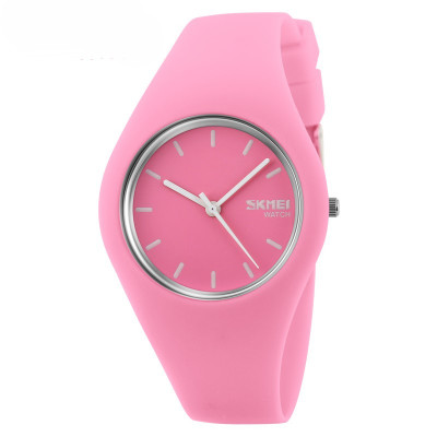 Годинник Skmei 9068PK Pink STOPPED унісекс спортивний з рожевим каучуковим ремінцем