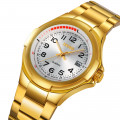 Чоловічий годинник Skmei 9320GDSI Gold-Silver з люмінесцентним підсвічуванням та металевим браслетом