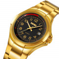 Чоловічий годинник Skmei 9320GDBK Gold-Black класичний золотистий з чорним циферблатом