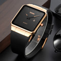 Кварцовий годинник Skmei 1961RGBK Rose Gold-Black унісекс у квадратному корпусі