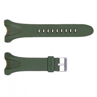 Ремінець для годинника Skmei 1326AG Army Green, каучуковий браслет 12 мм, колір хакі