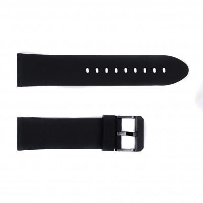 Ремінець для годинника Skmei 1257BK Black чорний силіконовий 24 мм (1051-1400)