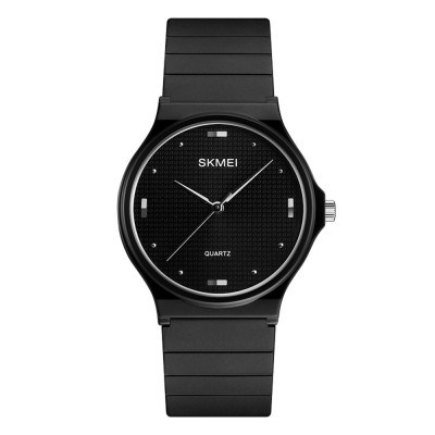 Жіночий наручний годинник Skmei 1421BK Black у класичному стилі з поліуретановим ремінцем