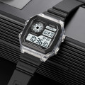 Наручний годинник Skmei 1998WT Write Black-White спортивний електронний з прозорим корпусом