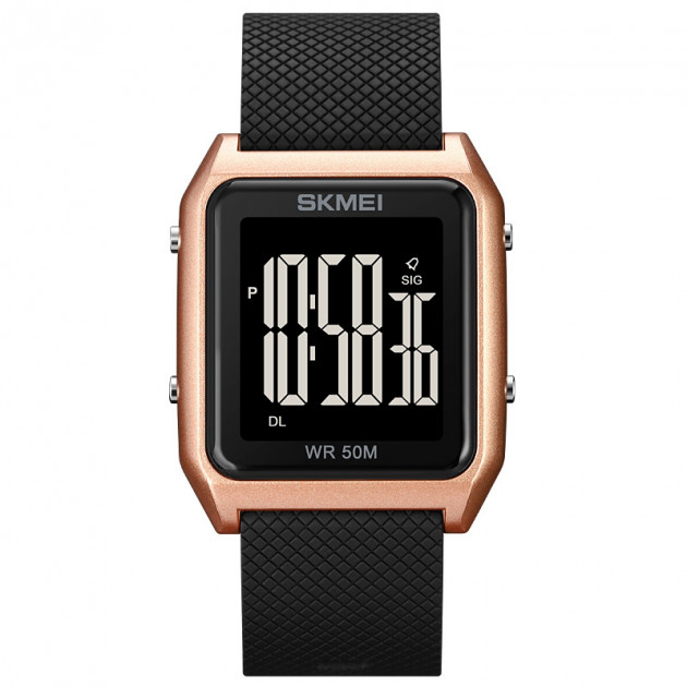 Спортивний годинник Skmei 1866RGBK Rose Gold-Black з підсвічуванням та календарем