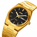 Чоловічий годинник Skmei 9288GDBK Gold-Black з металевим браслетом та календарем