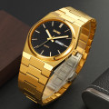 Чоловічий годинник Skmei 9288GDBK Gold-Black з металевим браслетом та календарем