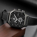 Чоловічий годинник Skmei 1963BK Black з календарем та секундоміром у чорному корпусі
