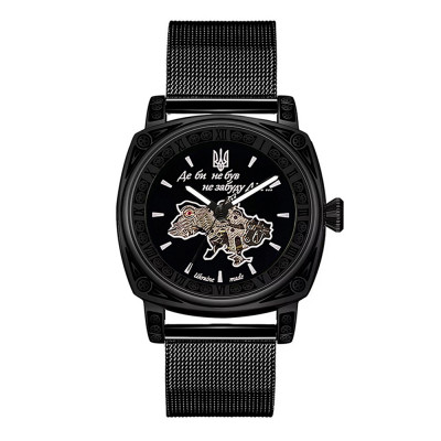Чоловічий годинник Awarder 021 Де би не був All Black Mesh механіка з автопідзаводом