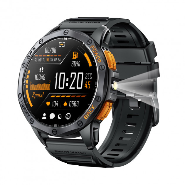 Розумний годинник Modfit Pathfinder GPS Compass Black з AMOLED дисплеєм та компасом (1077-0345)