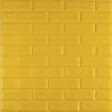 3D панель самоклеюча 700х770х5мм цегла Жовтий (010-5) SW-00000146
