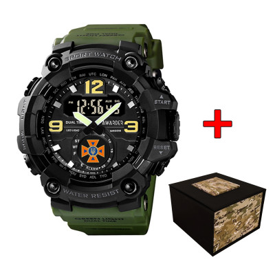 Годинник наручний Awarder 004 ДСНС Army Green тактичний з водонепроникністю 5 ATM