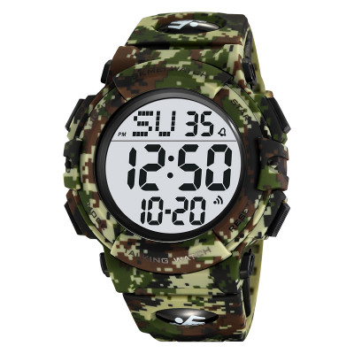 Чоловічий спортивний годинник Skmei 2322CMGN Camo Green з електронним циферблатом та підсвічуванням