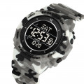 Чоловічий спортивний годинник Skmei 2400CMGY Camo Grey з електронним циферблатом та камуфляжним дизайном