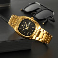 Чоловічий годинник Skmei 2420GDBK Gold-Black з металевим браслетом та календарем