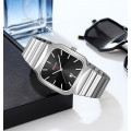 Чоловічий годинник Skmei 9361SIBK Silver-Black класичний з металевим браслетом та датою