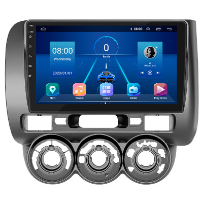 Штатная магнитола Lesko для Honda Fit I Manual AC 2001-2008 экран 9" 2/32Gb 4G Wi-Fi GPS Top