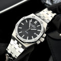 Чоловічий наручний годинник Guardo S03009-1 Silver-Black — класична модель з нержавіючої сталі