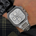 Чоловічий наручний годинник Guardo 012694-1 Silver з металевим браслетом та календарем