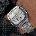 Чоловічий наручний годинник Guardo 012694-1 Silver з металевим браслетом та календарем