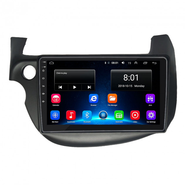 Штатная магнитола Lesko для Honda Fit II 2007-2014 экран 10" 2/32Gb Wi-Fi GPS Base