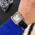 Жіночий годинник Guardo 012832-5 у прямокутному корпусі з італійським дизайном та шкіряним ремінцем