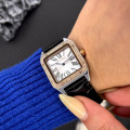 Жіночий годинник Guardo 012832-6 Silver-Rose Gold у класичному стилі з прямокутним корпусом