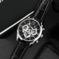 Чоловічий наручний годинник Guardo 012837-1 Silver-Black — класичний стиль з індикацією дати та дня тижня