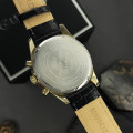 Чоловічий наручний годинник Guardo 012837-6 Gold/Black з календарем та шкіряним ремінцем
