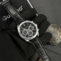 Чоловічий наручний годинник Guardo 012836-1 Silver-Black у класичному стилі з календарем