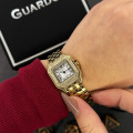 Жіночий годинник Guardo 012830-2 з золотистим браслетом та прямокутним корпусом