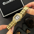 Жіночий годинник Guardo 012830-2 з золотистим браслетом та прямокутним корпусом