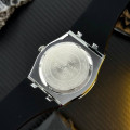 Чоловічий наручний годинник Guardo 012752-1 Silver-Black на каучуковому ремінці