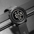 Чоловічий спортивний годинник Skmei 2122BKBK All Black з водонепроникністю 5 ATM та підсвіткою
