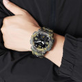 Чоловічий тактичний годинник Skmei 2341CMGN Camo Green з комбінованим циферблатом та підсвічуванням