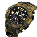 Чоловічий тактичний годинник Skmei 2341CMGN Camo Green з комбінованим циферблатом та підсвічуванням