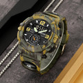 Чоловічий тактичний годинник Skmei 2341CMGN Camo Green з комбінованим циферблатом та підсвічуванням