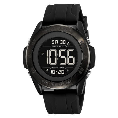 Чоловічий спортивний годинник Skmei 2485BK Black з електронним циферблатом та водозахистом 5 ATM
