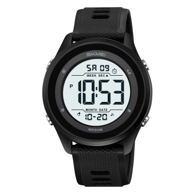 Чоловічий спортивний годинник Skmei 2498PBKWT Black-White з електронним циферблатом та водозахистом 5 ATM