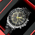 Чоловічий годинник Guardo 012782-7 Silver-Black — класичний сталевий браслет з функцією дати та дня тижня