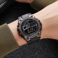 Чоловічий спортивний годинник Skmei 2318BKBK All Black з підсвіткою та таймером