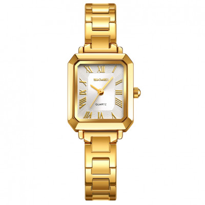 Жіночий годинник Skmei 2582GDSI Gold-Silver у класичному стилі з золотистим браслетом