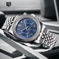 Чоловічий годинник Benyar BY-S001 Silver-Blue з хронографом та водозахистом 10 ATM