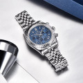 Чоловічий годинник Benyar BY-S001 Silver-Blue з хронографом та водозахистом 10 ATM