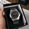 Чоловічий механічний годинник Benyar BY-5219 Silver-Black з автопідзаводом та сталевим браслетом