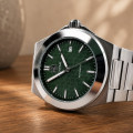 Чоловічий механічний годинник Benyar BY-5219 Silver-Green з автопідзаводом та зеленим циферблатом