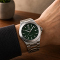 Чоловічий механічний годинник Benyar BY-5219 Silver-Green з автопідзаводом та зеленим циферблатом