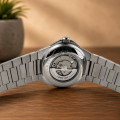 Чоловічий механічний годинник Benyar BY-5219 Silver-Green з автопідзаводом та зеленим циферблатом