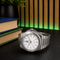 Чоловічий механічний годинник Benyar BY-5219 Silver-White з автопідзаводом та сталевим браслетом