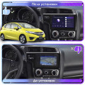 Штатная магнитола Lesko для Honda Fit III 2013-2017 экран 9" 6/128Gb 4G Wi-Fi GPS Top